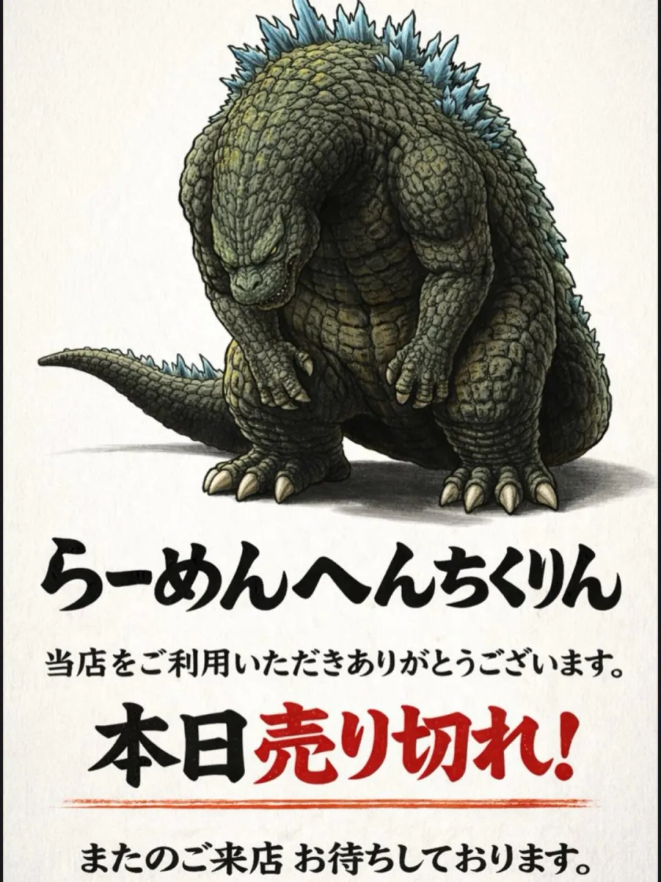 売り切れました！